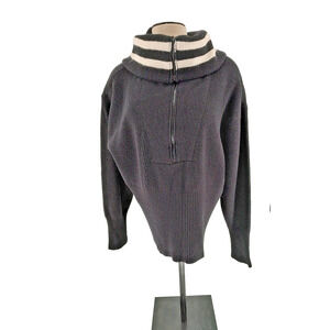 Love Sick Torrid Woman Black Shaker Ribbed Knit Sweater 1/2 Zip Size 3 US 22/24